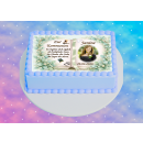 Tortenaufleger Kommunion Buchform Eukalyptus Greenery-Sil Floral Vintage Aquarell Botanisch K36