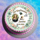 Tortenaufleger Konfirmation Rund Eukalyptus Greenery-Sil Floral Vintage Aquarell Botanisch K05