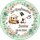 Tortenaufleger Konfirmation Rund Eukalyptus Greenery-Sil Floral Vintage Aquarell Botanisch K05