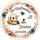Tortenaufleger Konfirmation Rund Blumen Floral Aquarell Pastell Vintage K07