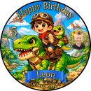 Essbarer Tortenaufleger Dinosaurier personalisiert...
