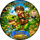 Essbarer Tortenaufleger Dinosaurier personalisiert...