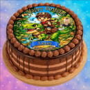Essbarer Tortenaufleger Dinosaurier personalisiert – Tortenbild mit Name, Alter, Datum & eigenem Foto – runder Kuchenaufleger Kindergeburtstag & Dino-Party – Größe wählbar, vorgestanzt – DINO10