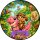 Tortenaufleger Dinosaurier | Pink Dschungel Affen