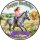 Tortenaufleger Pferd | Reiterin Blumenwiese Grau