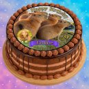 Tortenaufleger Capybara | Runder Kuchenaufleger essbar | Personalisiert Name Alter Datum Foto | Geburtstag | Wasserschwein | Zuckerpapier | Jungen & Mädchen | Größe wählbar