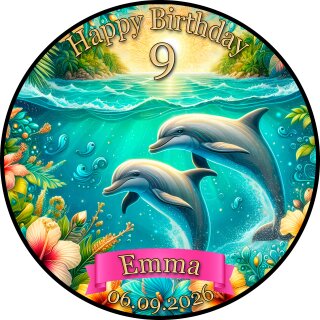 Tortenaufleger Delfin | Meer Ozean Unterwasser