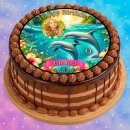 Tortenaufleger Delfin | Meer Ozean Unterwasser