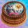 Tortenaufleger Eule | Runder Kuchenaufleger essbar | Personalisiert Name Alter Datum Foto | Geburtstag | Traumfaenger Boho Federn | Zuckerpapier | Mädchen | Größe wählbar