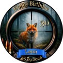 Essbarer Tortenaufleger Fuchs Jagd Wald Zielfernrohr...