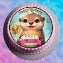 Essbarer Tortenaufleger Otter Kinder Torte Party Geburtstag Foto personalisiert