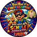 Tortenaufleger Schulbeginn | Runder Kuchenaufleger essbar | Personalisiert Name Datum Foto | Schulbeginn | Kindergarten Einschulung Rockstar | Zuckerpapier | Kinder | Größe wählbar