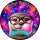 Tortenaufleger Otter | Runder Kuchenaufleger essbar | Personalisiert Name Alter Datum Foto | Geburtstag | Brille Kaugummiblase Sterne | Zuckerpapier | Kinder | Größe wählbar