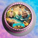 Tortenaufleger Piratenschiff | Runder Kuchenaufleger essbar | Personalisiert Name Alter Datum Foto | Geburtstag | Piraten Schatzkarte Schatzinsel | Zuckerpapier | Kinder | Größe wählbar