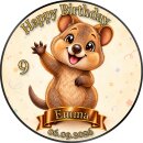 Tortenaufleger Quokka | Sterne Konfetti |...