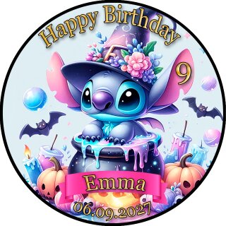 Tortenaufleger Tortendeko Fototorte Tortenbild Geburtstag Party Einschulung Lilo und Stitch LS11 (Zuckerpapier)