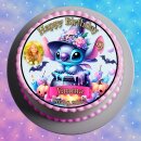 Tortenaufleger Tortendeko Fototorte Tortenbild Geburtstag Party Einschulung Lilo und Stitch LS11 (Zuckerpapier)