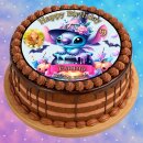 Tortenaufleger Tortendeko Fototorte Tortenbild Geburtstag Party Einschulung Lilo und Stitch LS11 (Zuckerpapier)